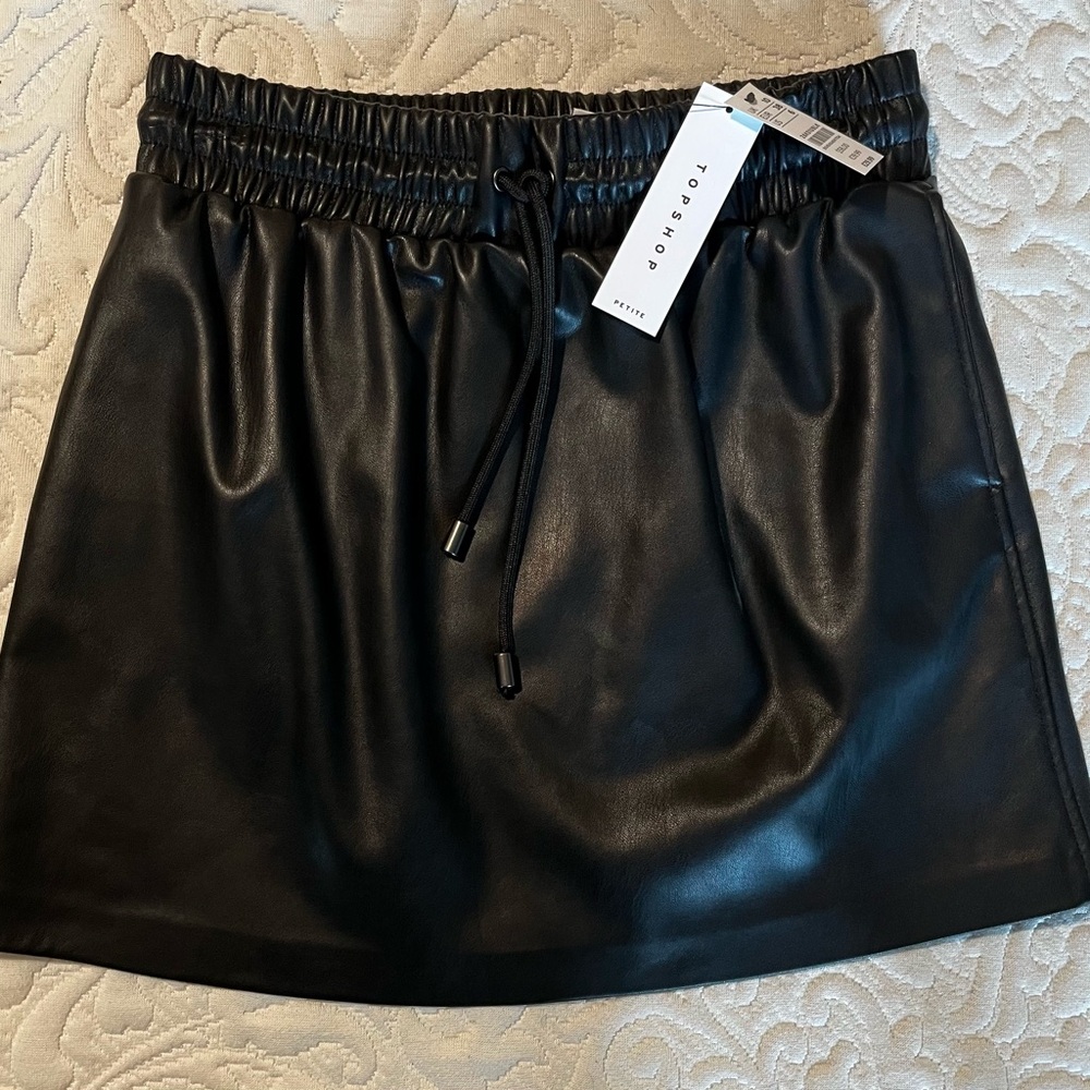 Faux Leather Miniskirt